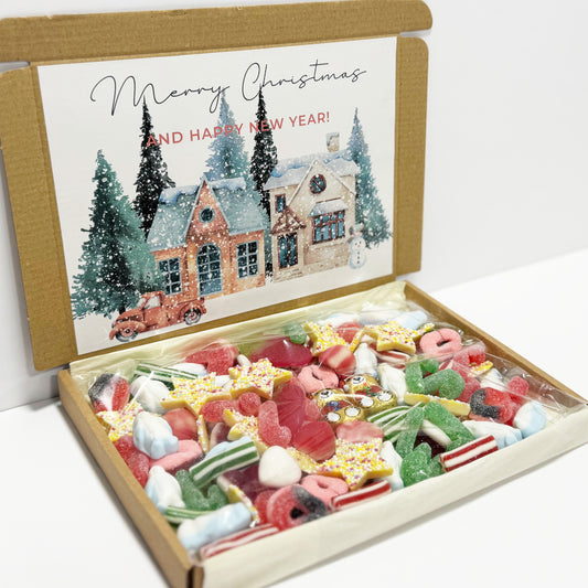 Personalised Christmas Village Sweet Box