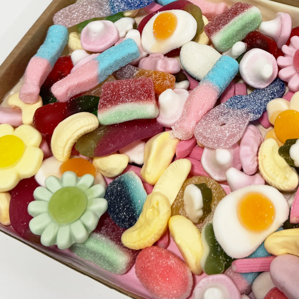 Personalised Thinking of You Pastel Hearts Sweet Box