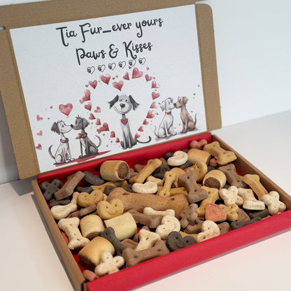Personalised Fur-ever Yours Dog Treats Box