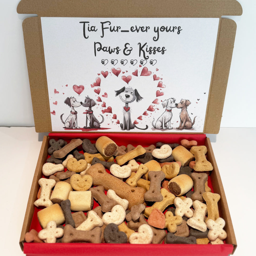 Personalised Fur-ever Yours Dog Treats Box