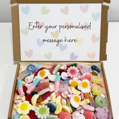 Personalised Sweet Boxes with Heart Design Label