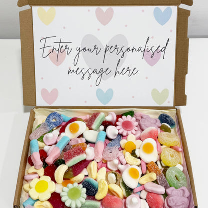 Personalised Sweet Boxes with Heart Design Label