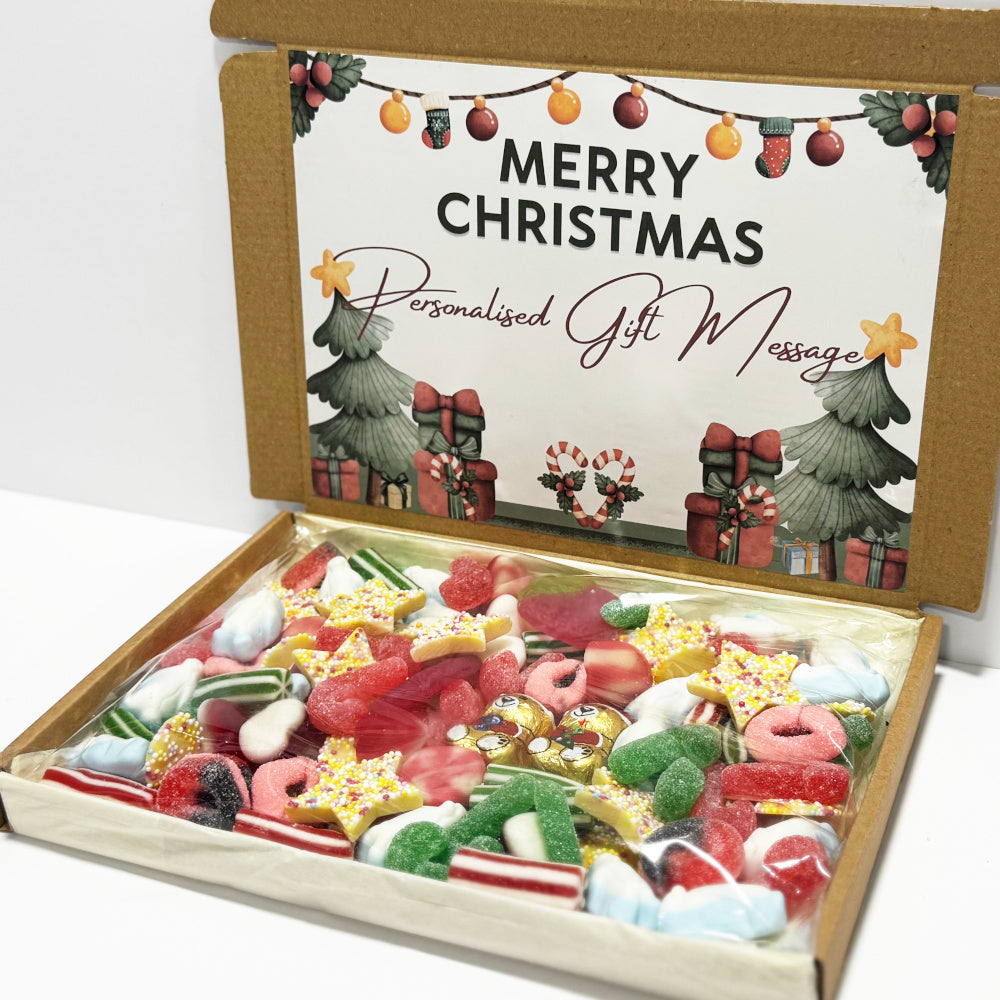 Personalised Christmas Lights and Gifts Sweet Box