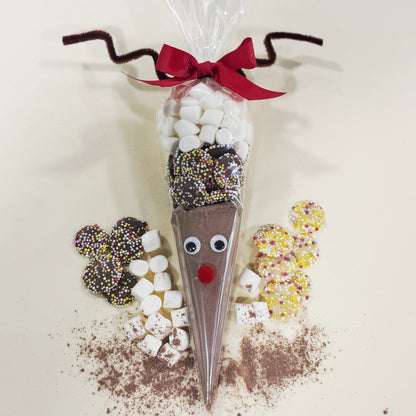 Christmas Reindeer Hot Chocolate Cone - Chocolate Jazzies