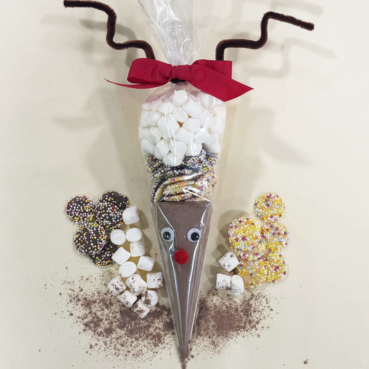 Christmas Reindeer Hot Chocolate Cone - Snowies & Jazzies